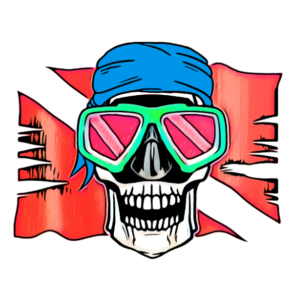 SeaVision "Skully" Dive Flag Sticker