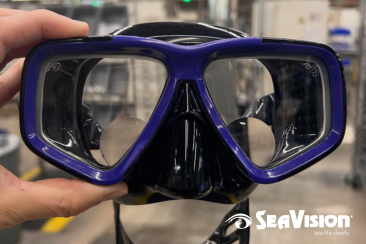 SeaVision Ground prescription lenses for diving and snorkeling masks