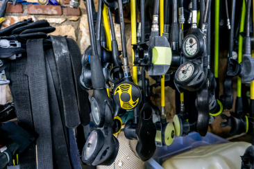 Specific care for equipment such as regulators, tanks, masks, and more